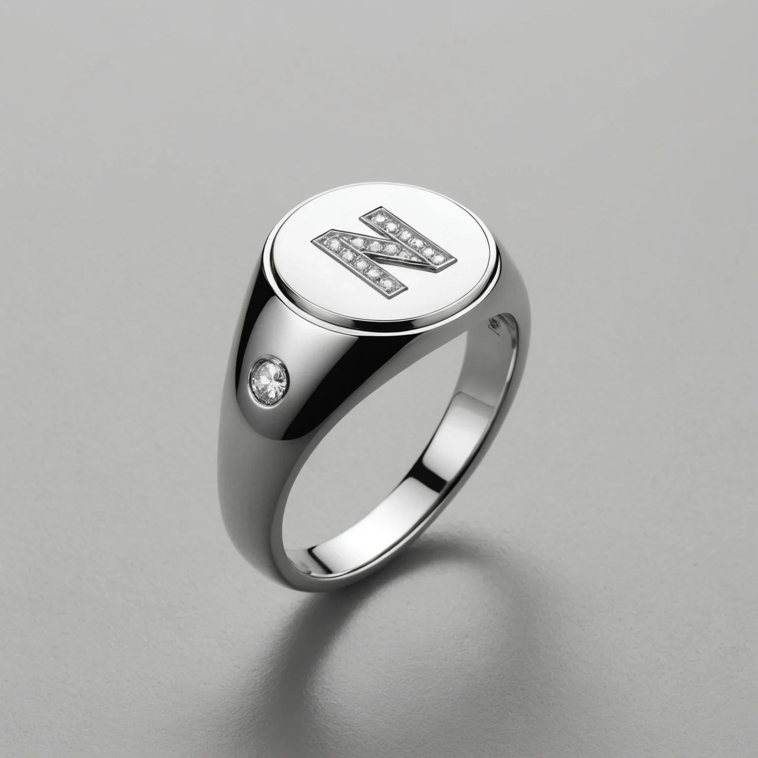 Signet Ring with Letter 'N'