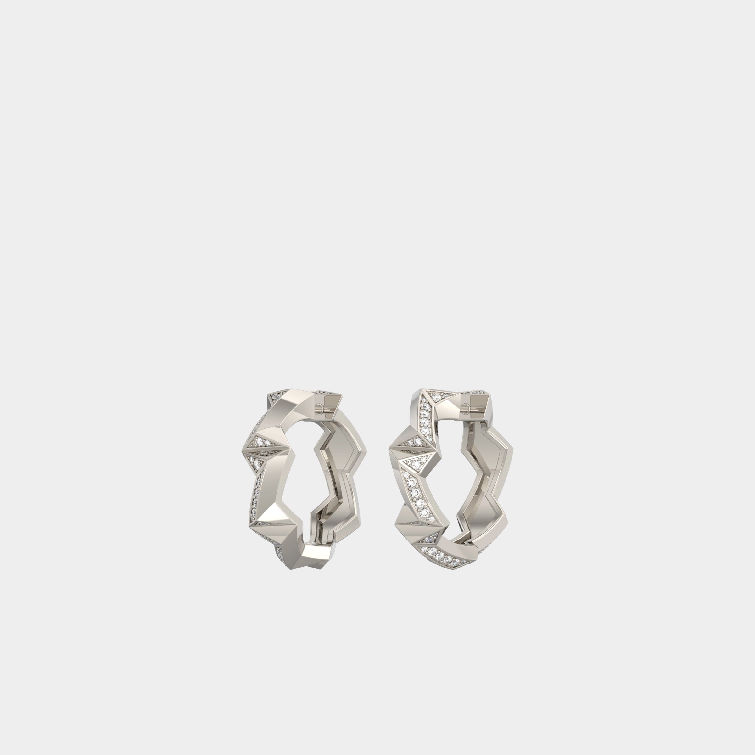 Visionate Huggie Earrings, Diamond