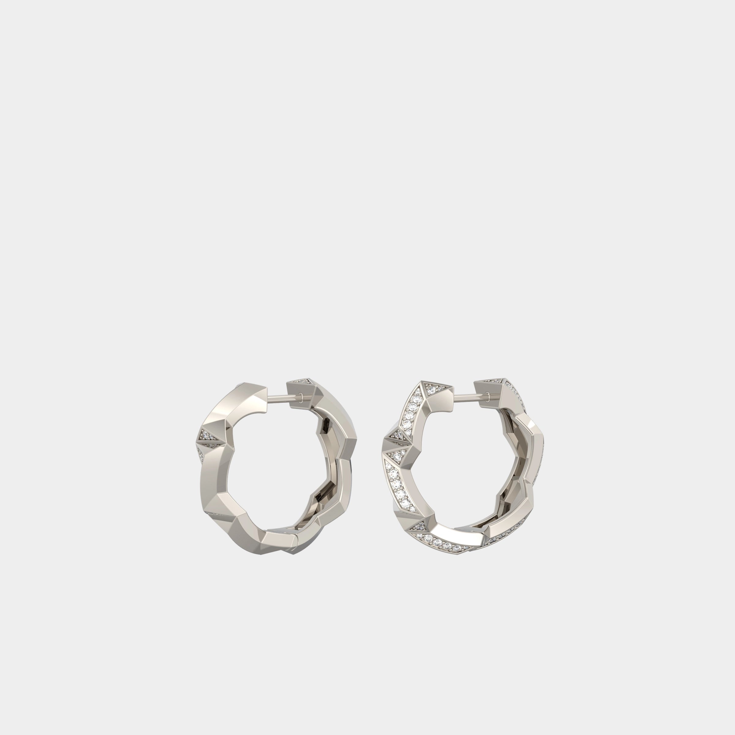 Visionate Huggie Earrings, Diamond